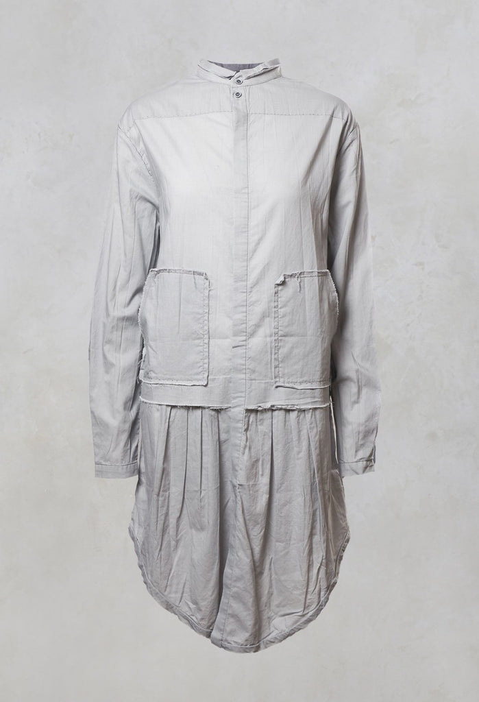 Shirt Dress in Medium Grey