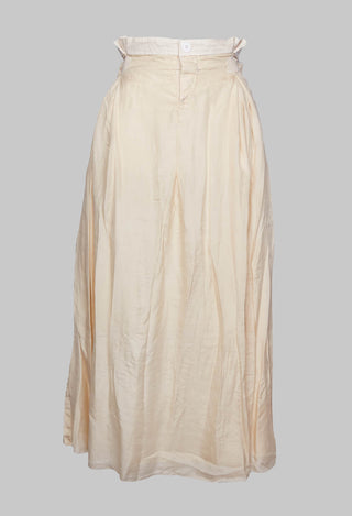 Long Washed Silk Skirt in Tea