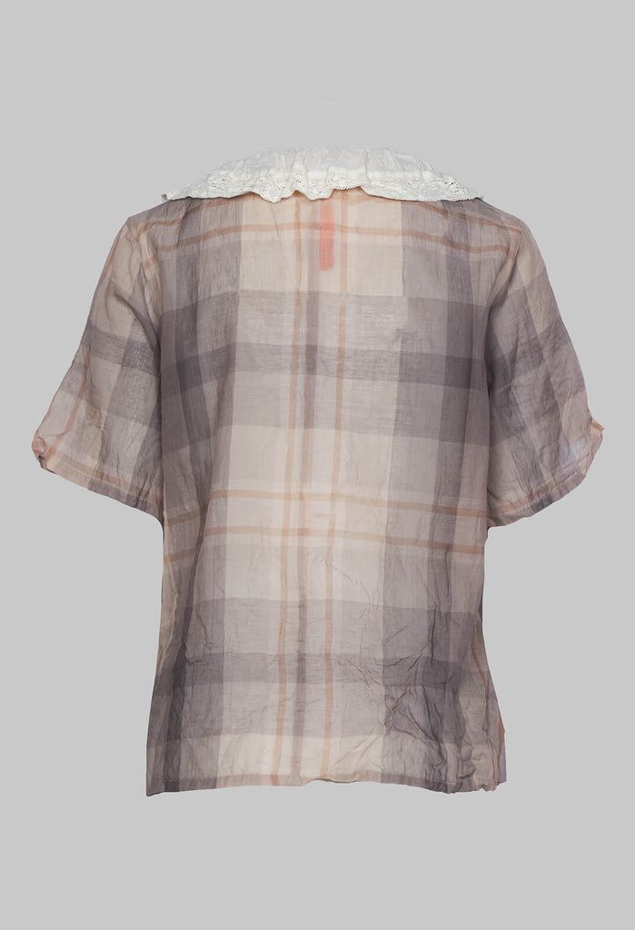 Short Sleeve Shirt with Check Print in Original