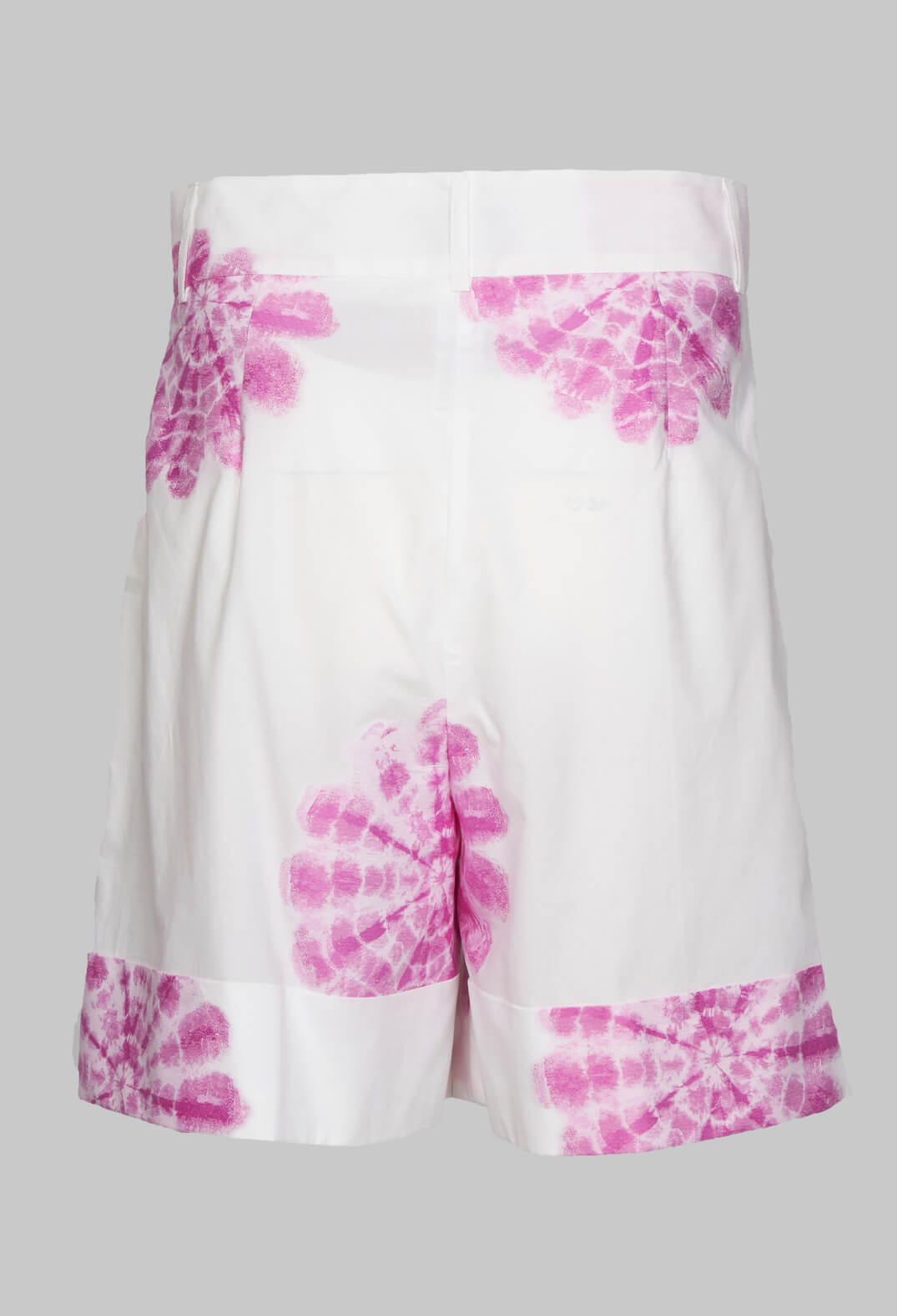 shorts with pink flower print