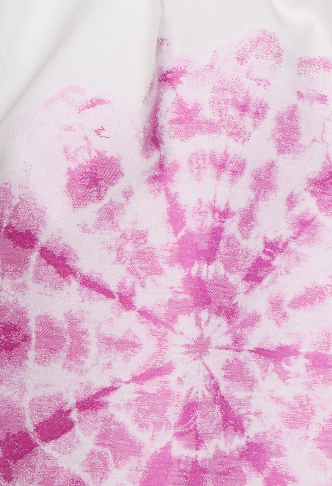 pink flower print on white shorts