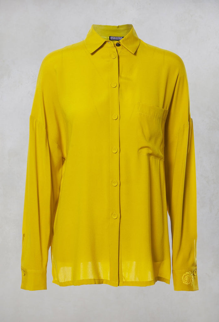 Silk Blouse in Senape Chiaro Flair