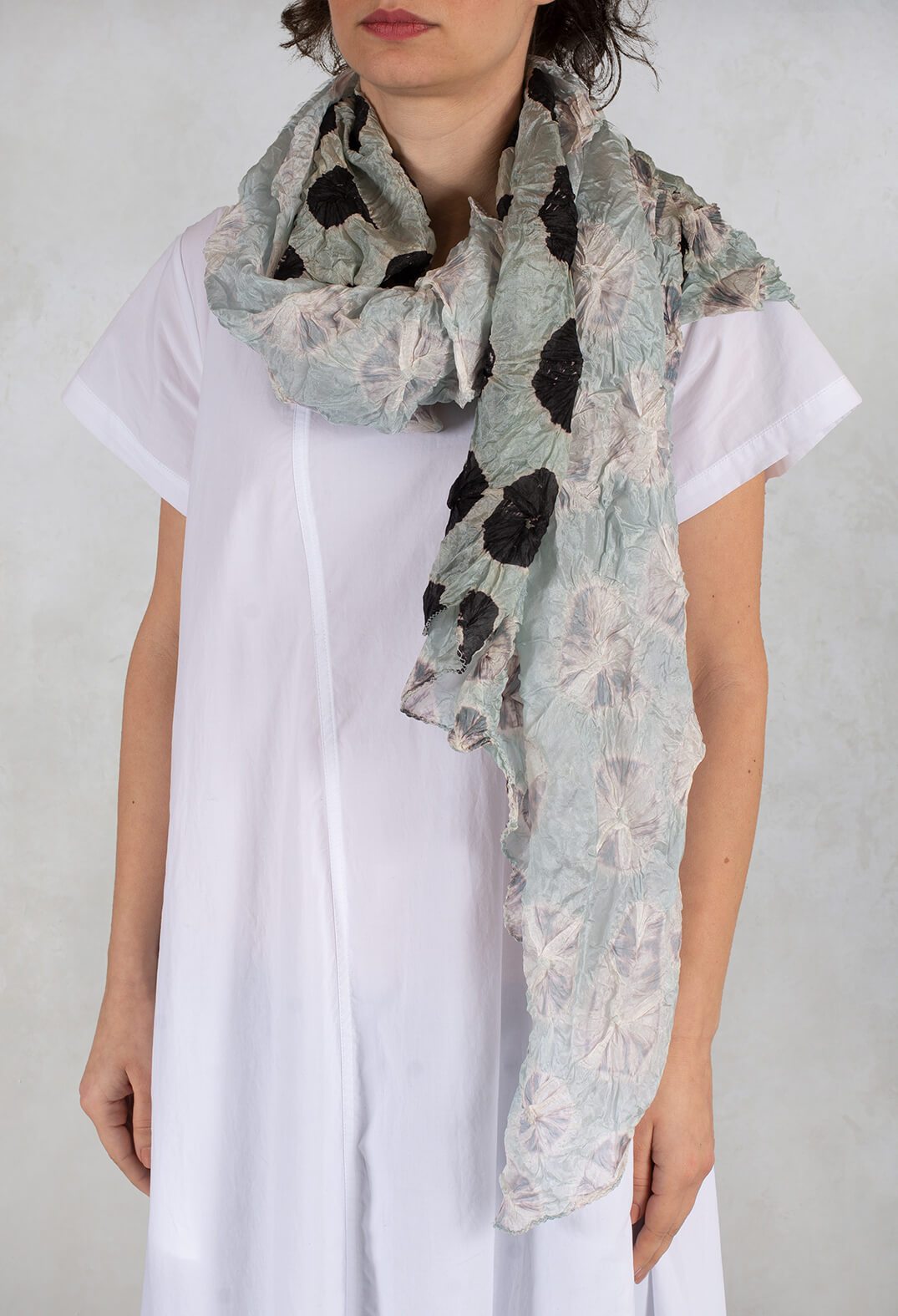 Silk Scarf in Black/Grey