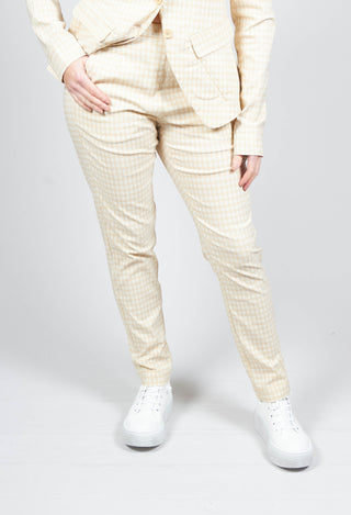Skinny Fit Trousers with Pockets in Corn Check