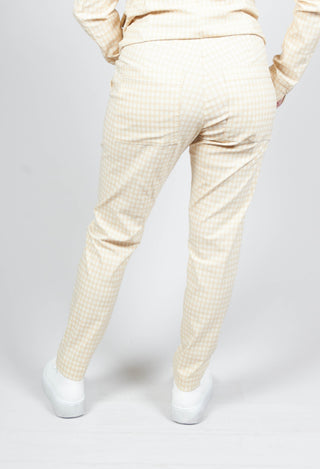 Skinny Fit Trousers with Pockets in Corn Check