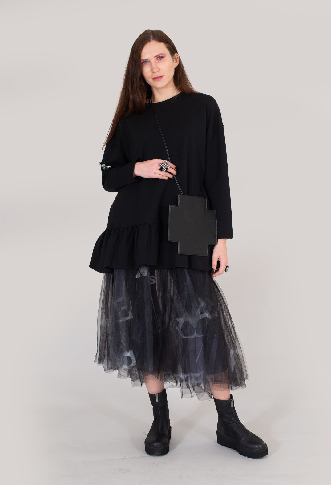 Go Netted Skirt in Black
