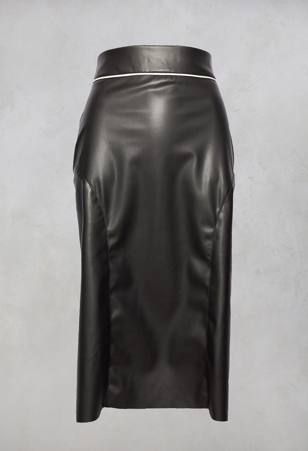 Faux Leather Skirt in Black