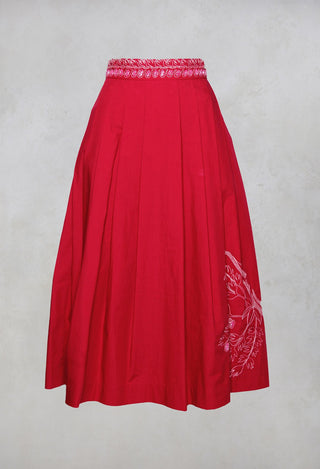 Skirt in Cremisi-Crimson