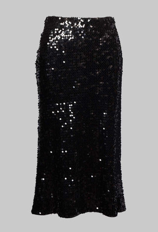 black sequin skirt
