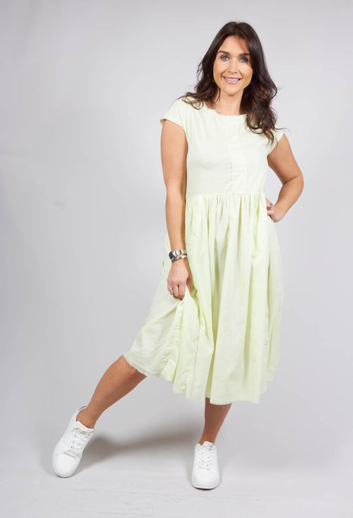 Sleeveless Cotton Dress in Melone