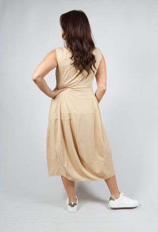 Sleeveless Dress with Seam Detail in Corn Check