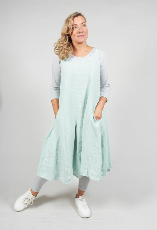 Sleeveless Linen Dress in Sky