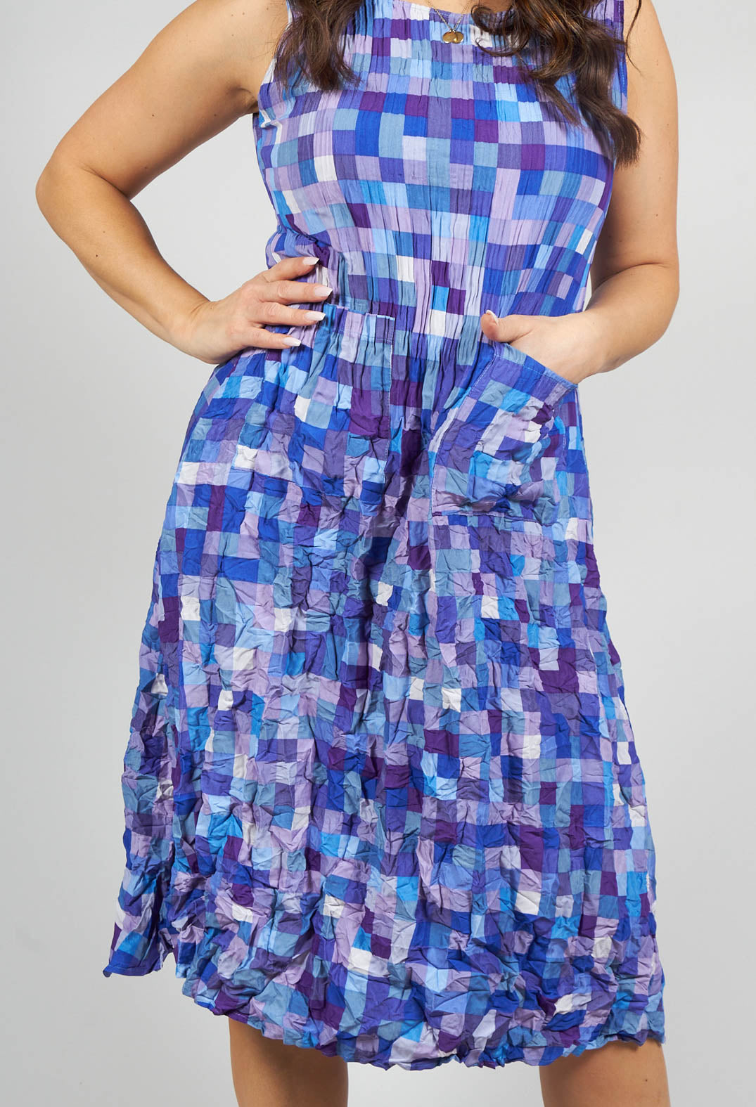 Sleeveless Smash Dress in Deppo