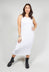 Slim Fit Midi Dress in White