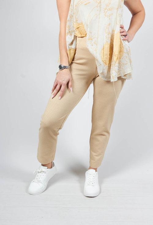Slim Fit Trousers in Corn Check