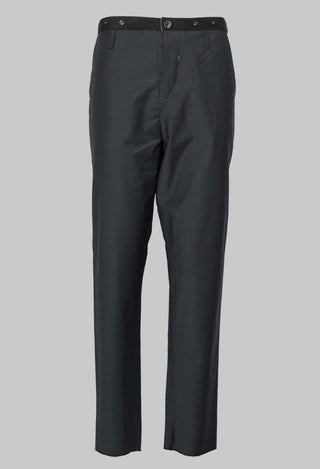 Slim Fit Wool Trousers in Anthracite