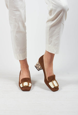 Slip on Kitten Heel with Buckle Detail