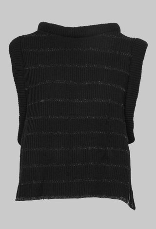 Slipover Vest Jumper in Black and Anthra