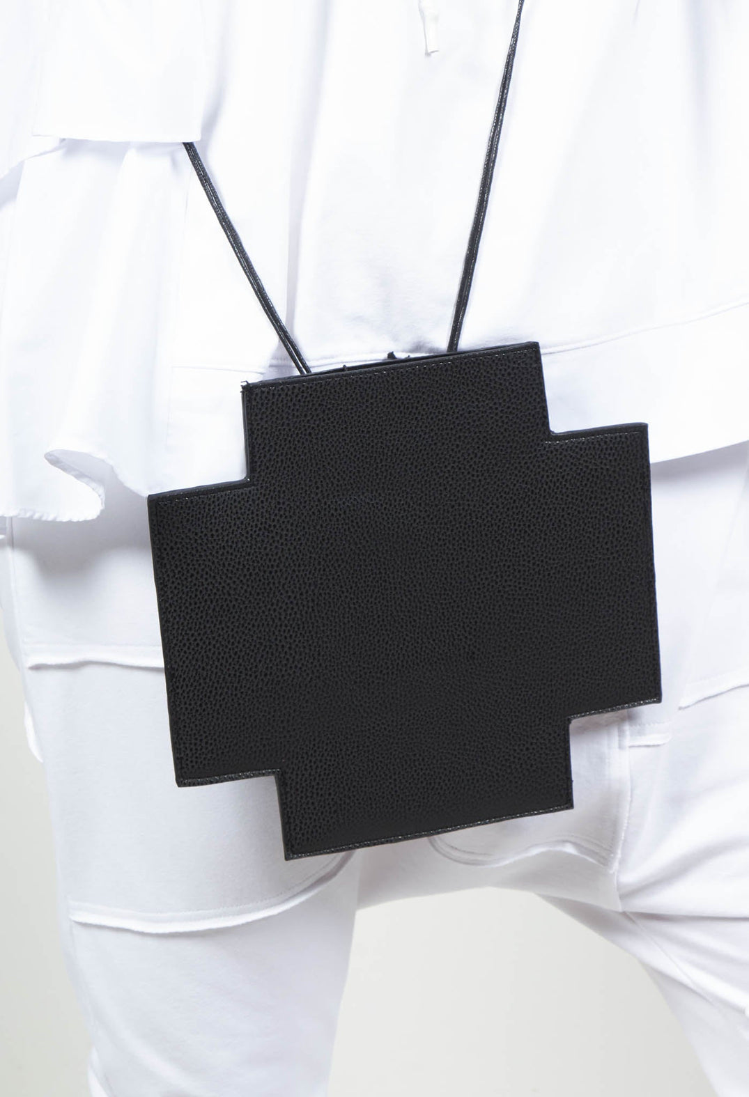 Small Black Leather Accessory Bag