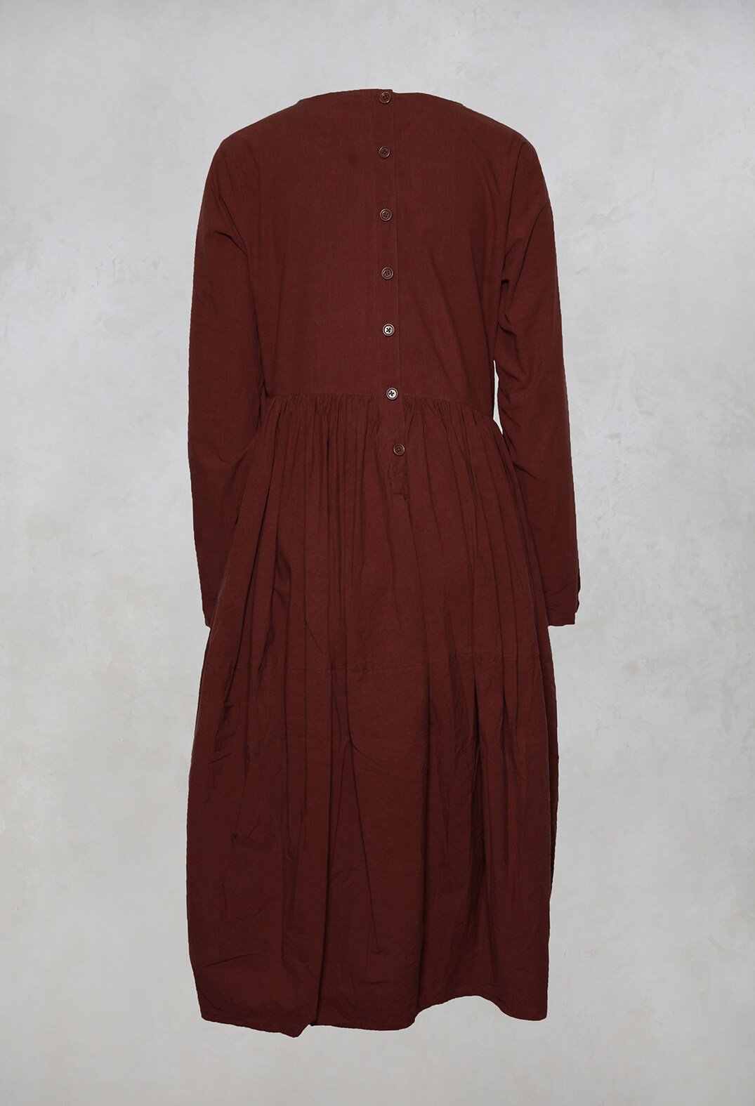 Smock Dress In Maroon