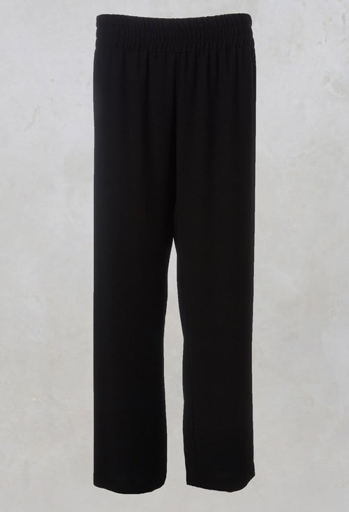 Straight Leg Trousers in Black