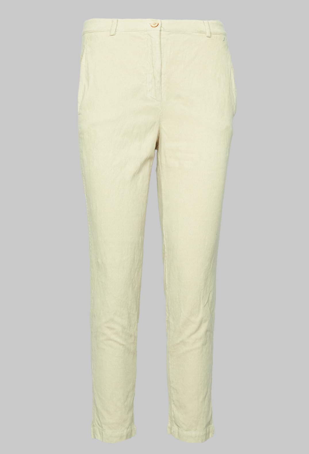 Straight Leg Trousers in Chalk