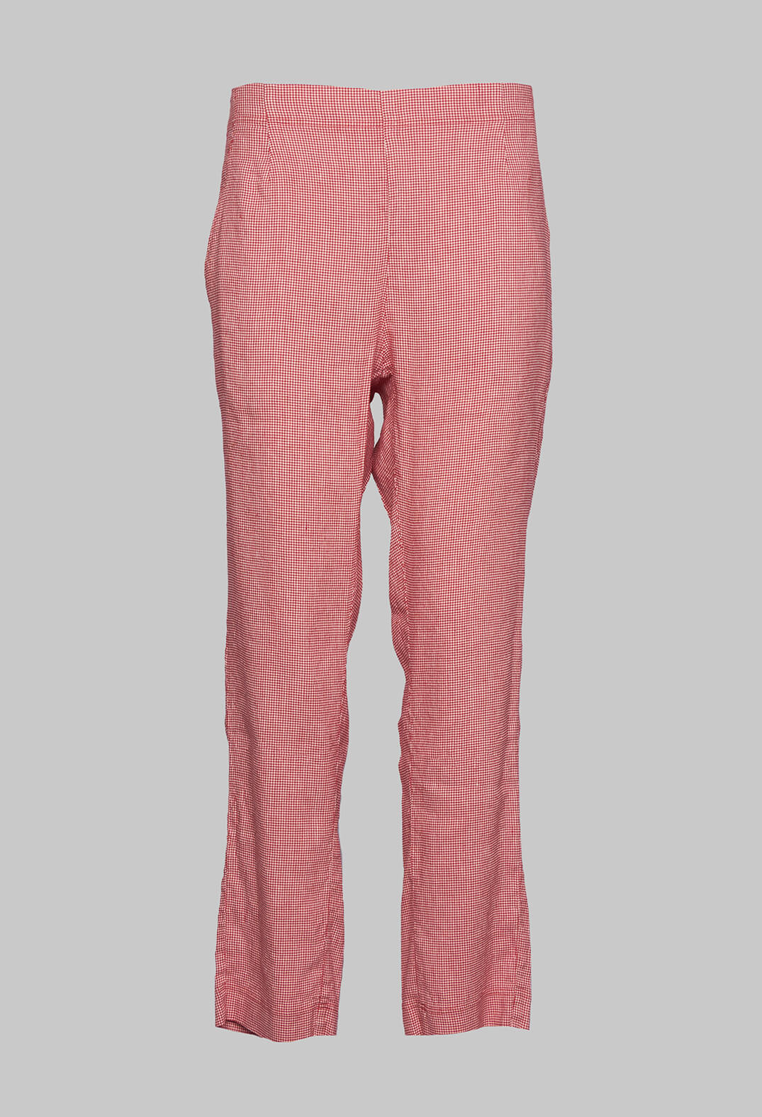 Straight Leg Trousers in Melon Check