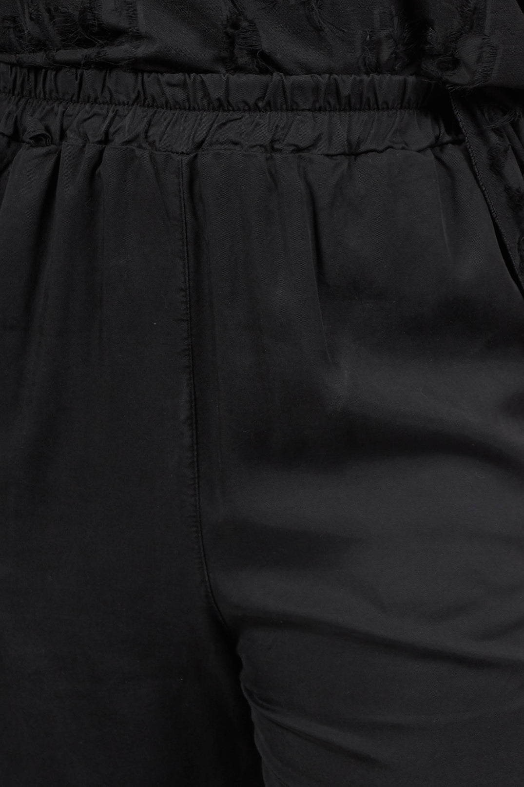 Straight Leg Trousers in Tencel Nero