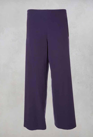 Straight Leg Wide Trousers in Amethyst