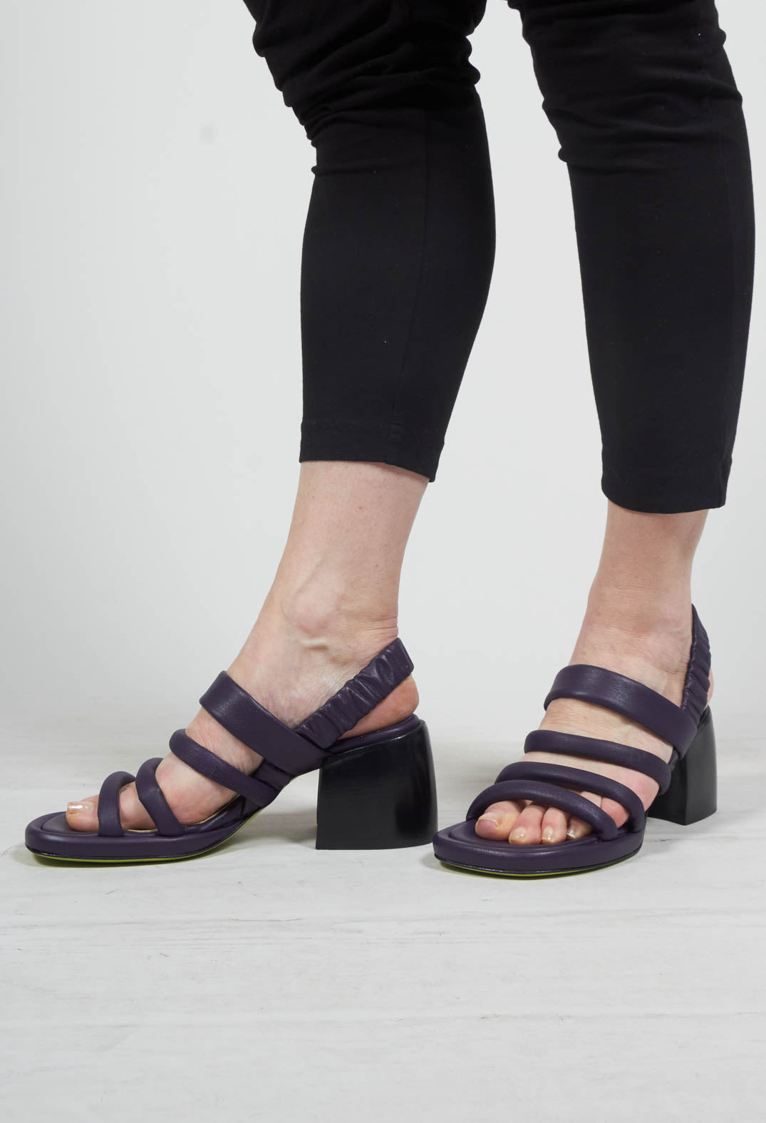 Strappy Heeled Sandals in Amethyst