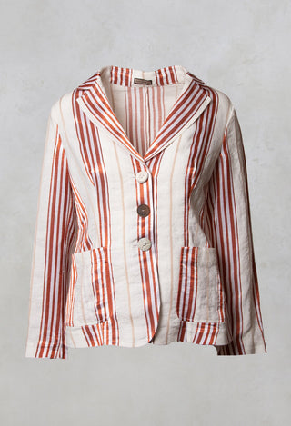 Streaked Summer Jacket in Naturale / Brick