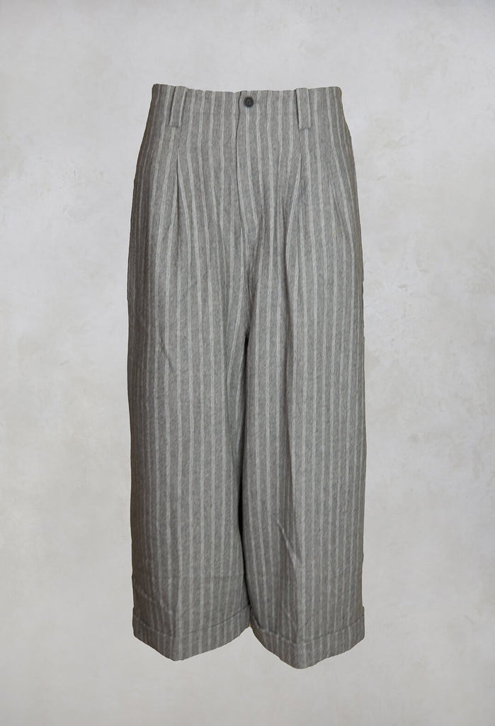 Striped Culottes in Grey