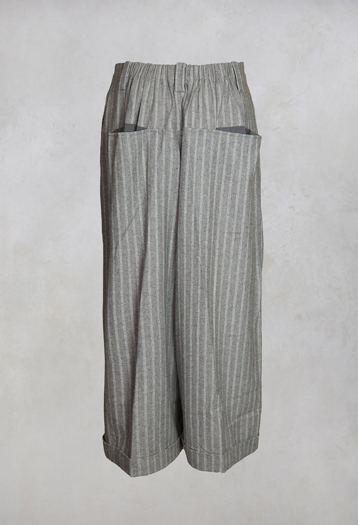 Striped Culottes in Grey