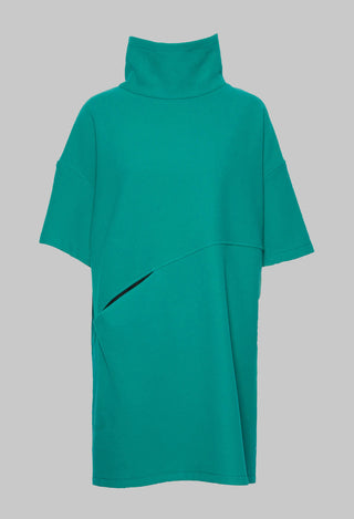 Short Sleeved Loba Tunic In Turquoise Green