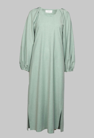 long sleeve tailored dress in mint green