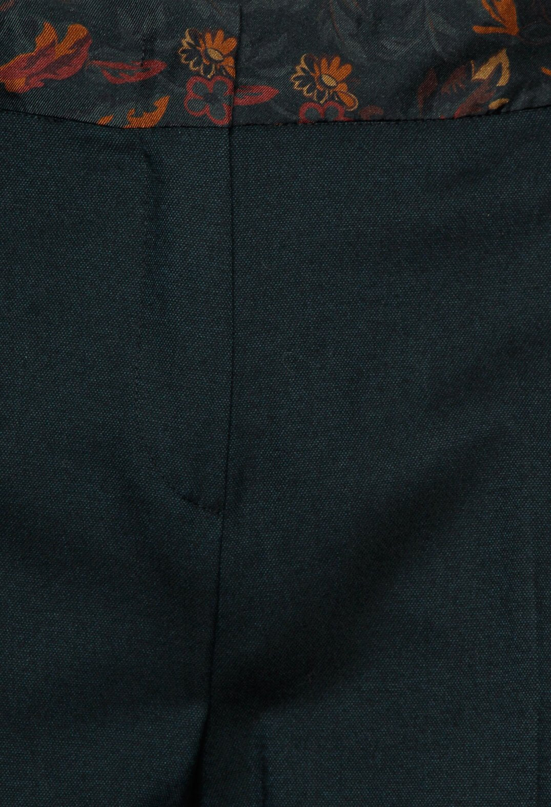 dark green tailored trousers