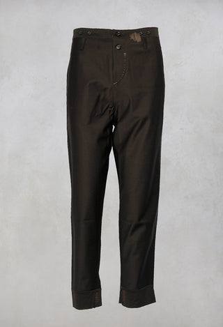 Tailored Trousers with Wide Leg in Dark Grey