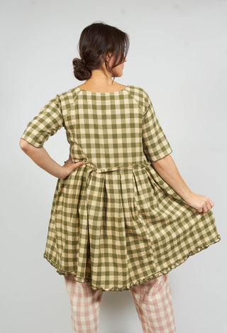 Teata Rustic Dress in Carreaux Vert