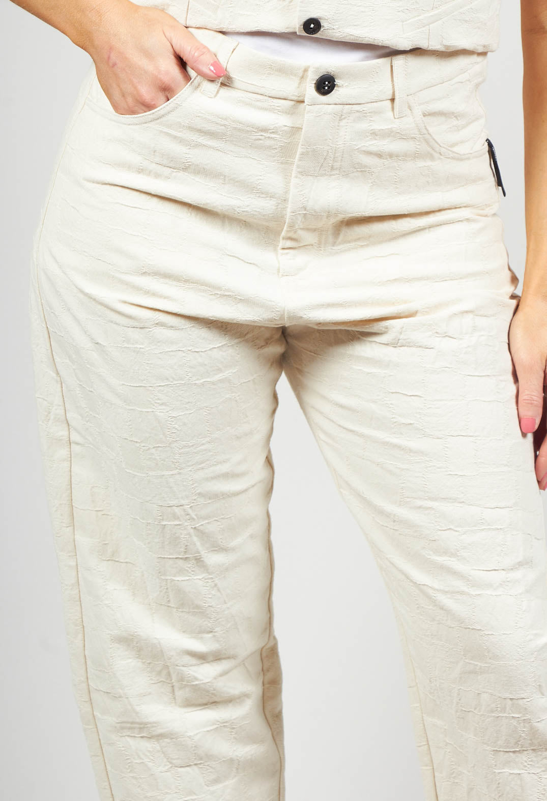 Textured Jeans in Natural