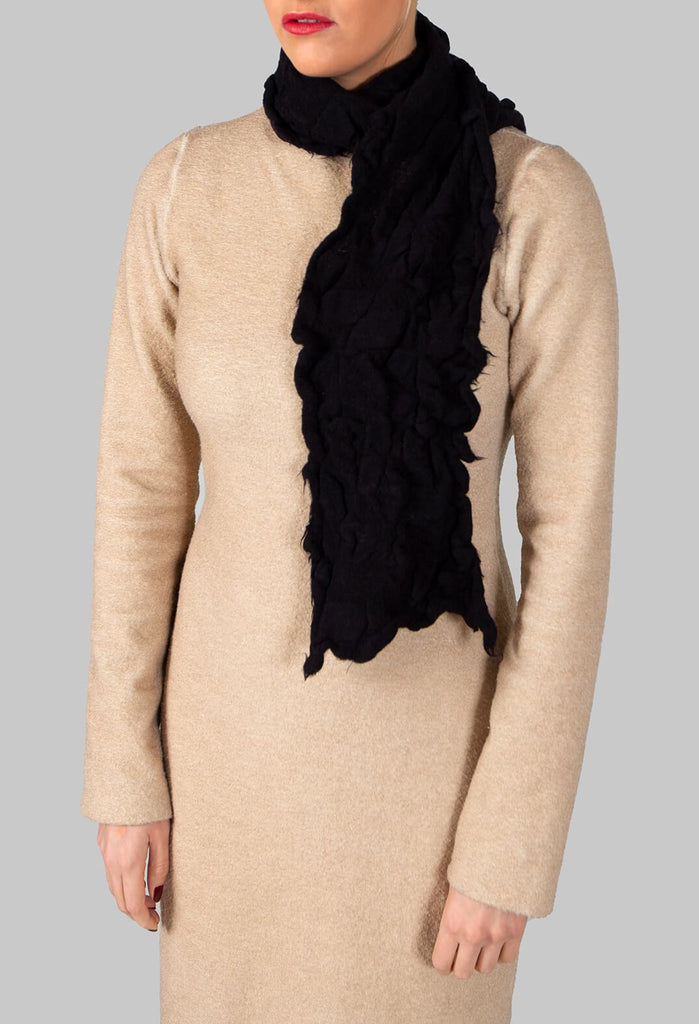 Textured Scarf in Black