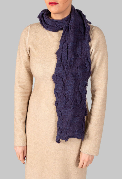 Textured Scarf in Navy