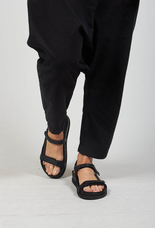 Thin Strap Sandals in Gasoline Nero