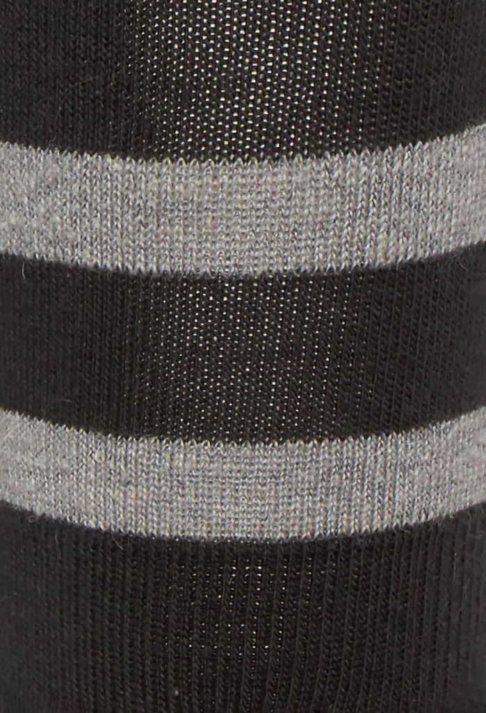 Stripe Detail Footless Tights in Grey