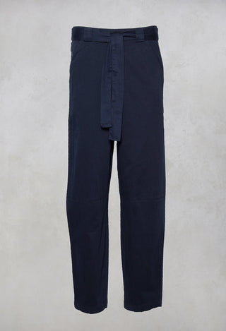 Tonk Pants in BlueBerry with Tie Front