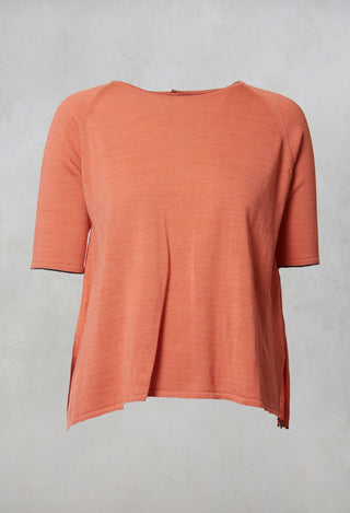 Top Key Short Sleeves in Dusty Pink