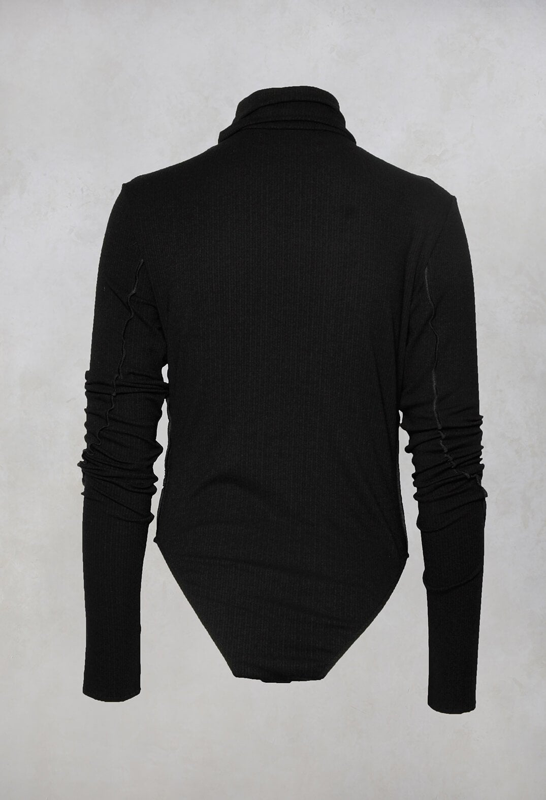 Bodysuit with Roll Neck in Black