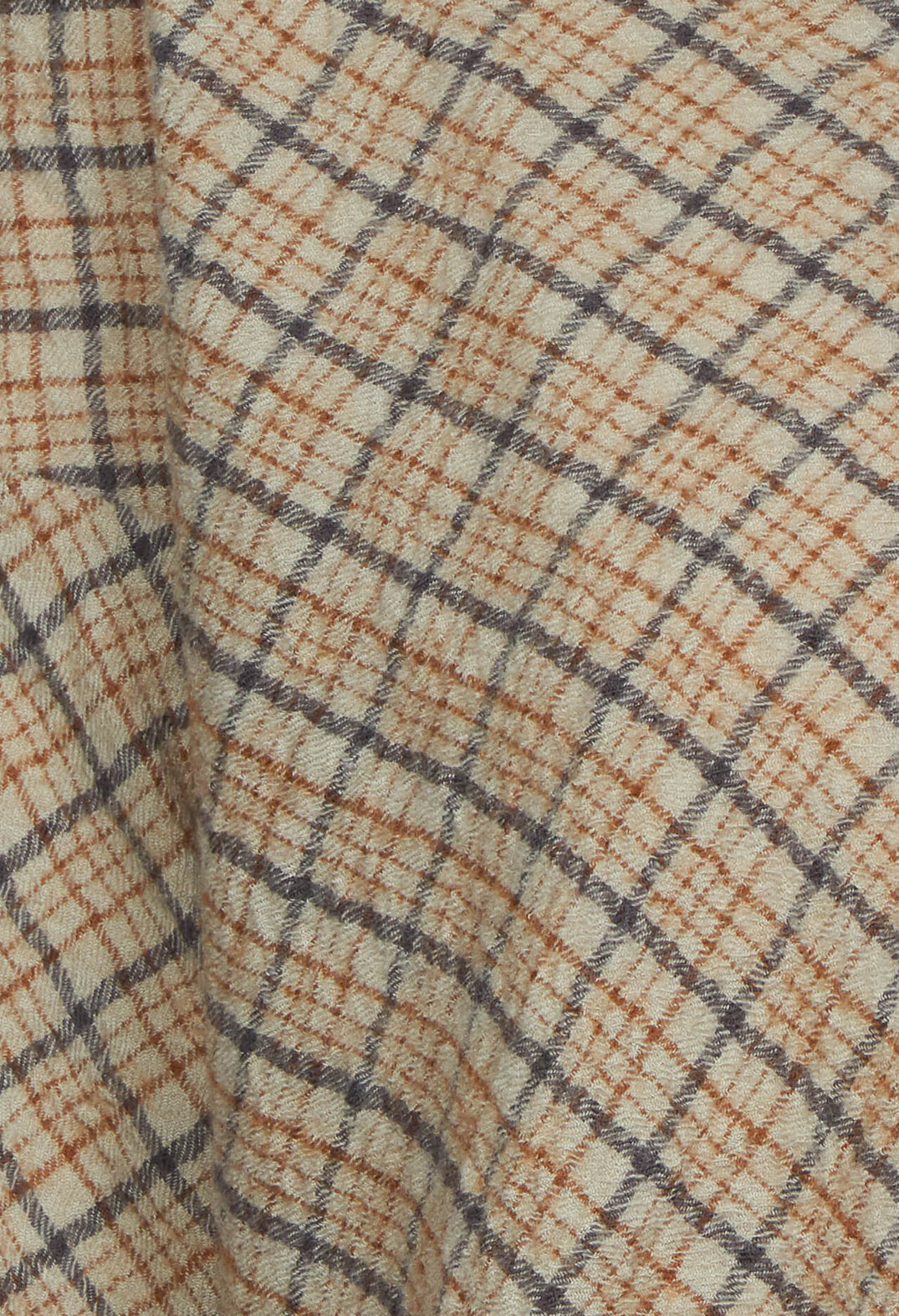 Top with Tartan Wool in Beige