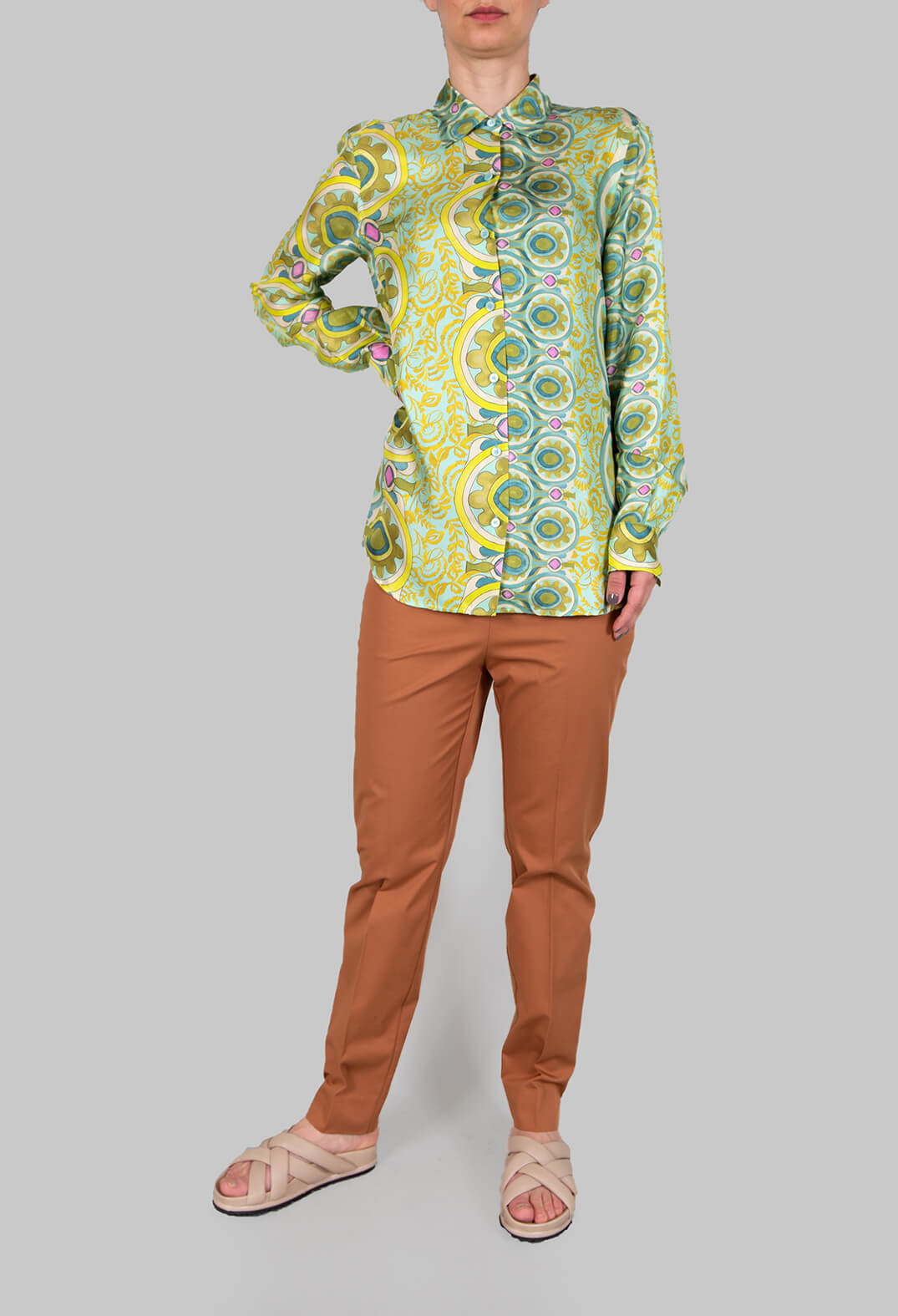 Skinny Trousers in Ocra-Ochre