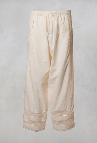 Trousers Elba Laces in Natural