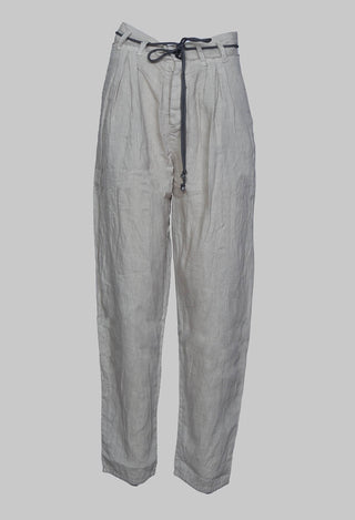 Vintage Look Linen Trousers in Original Beige